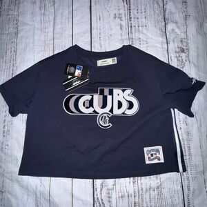 Pro Standard Women's Chicago Cubs Navy Oversized Retro Boxy T-Shirt